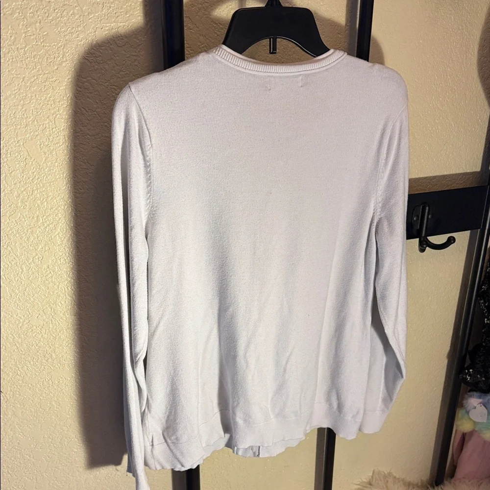 Calvin Klein Ivory Button-Up Cardigan - Picture 6 of 7